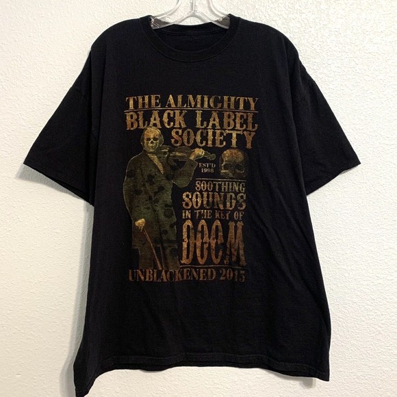 The Almighty Black Label Society Other - The Almighty Black Label Society Unblackend 2015 Tour Shirt Size XL Black Tshirt